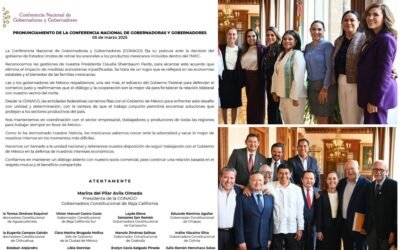 Celebra CONAGO retiro de aranceles a México tras gestiones de Presidenta