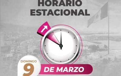 Inicia, el domingo 9 de marzo, horario estacional de verano