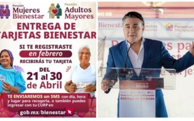 Entregarán del 21 al 30 de abril Tarjetas de Bienestar para Mujeres y Adultos Mayores