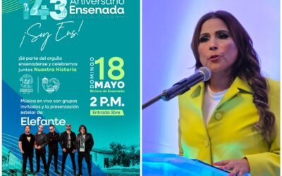 Invita alcaldesa a celebrar el 143 aniversario de Ensenada con concierto de Elefante