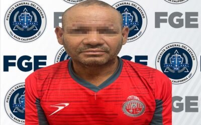 Aprehenden agentes de la FGE a sujeto por violencia familiar en San Quintín