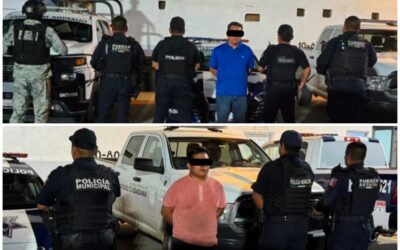 Capturan municipales a dos choferes Didi relacionados en extorsiones a comerciantes