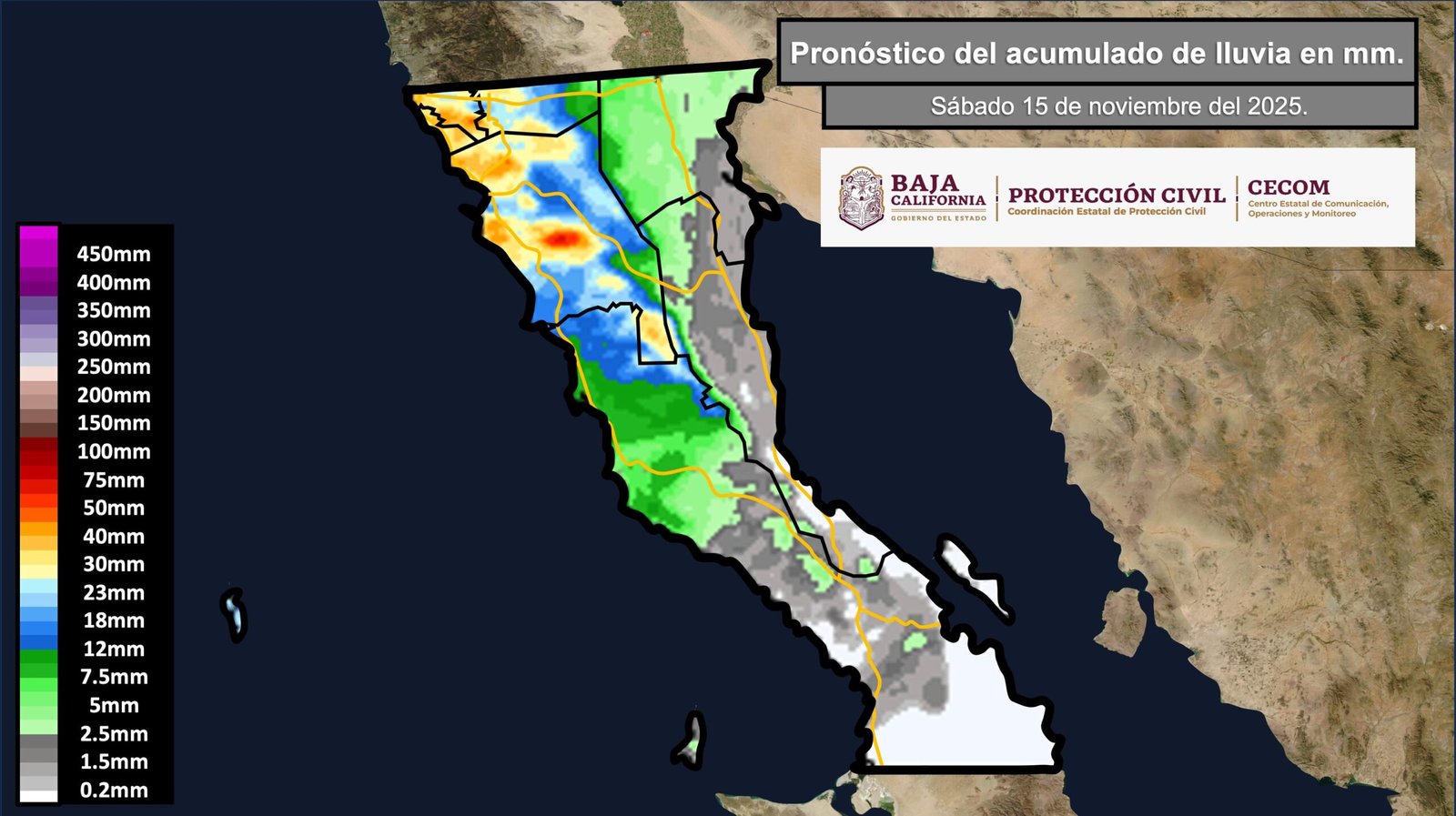 Pre alerta bc por frentes fríos 