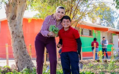 Impulsa Gobierno de Marina del Pilar salud alimentaria con huertos escolares