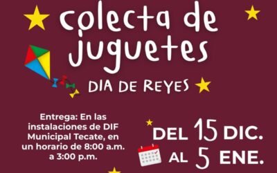 Invita DIF Tecate a participar en la Colecta de Juguetes por el Día de Reyes