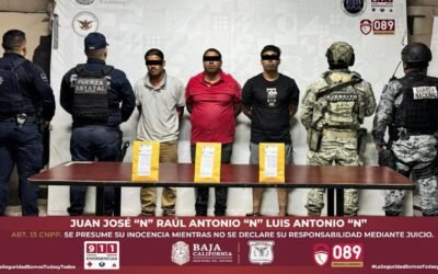Captura Fuerza Estatal a tres sujetos ligados a líder criminal de Baja California