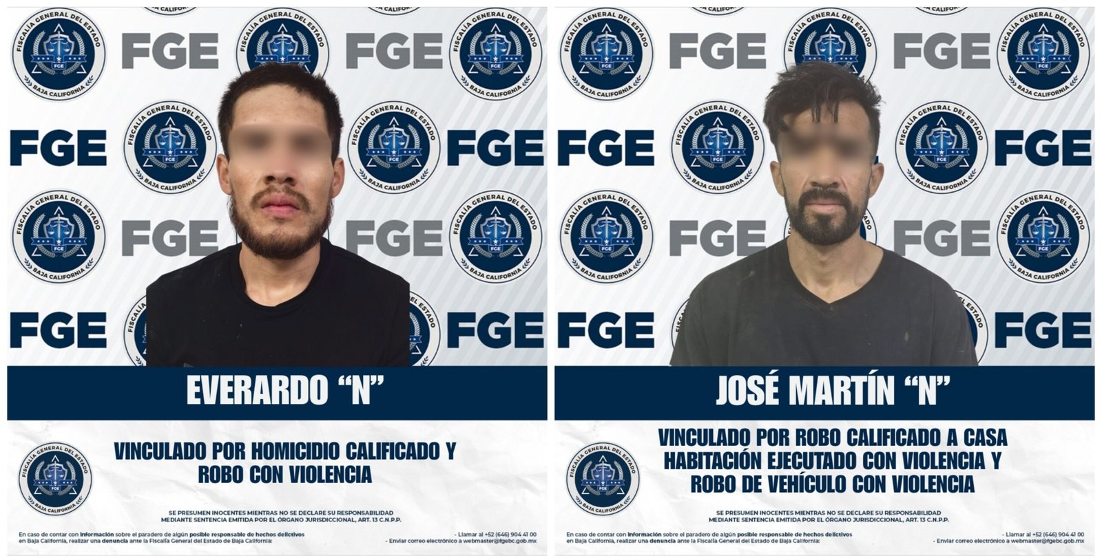 Vinculan sujetos por homicidio y robos violentos