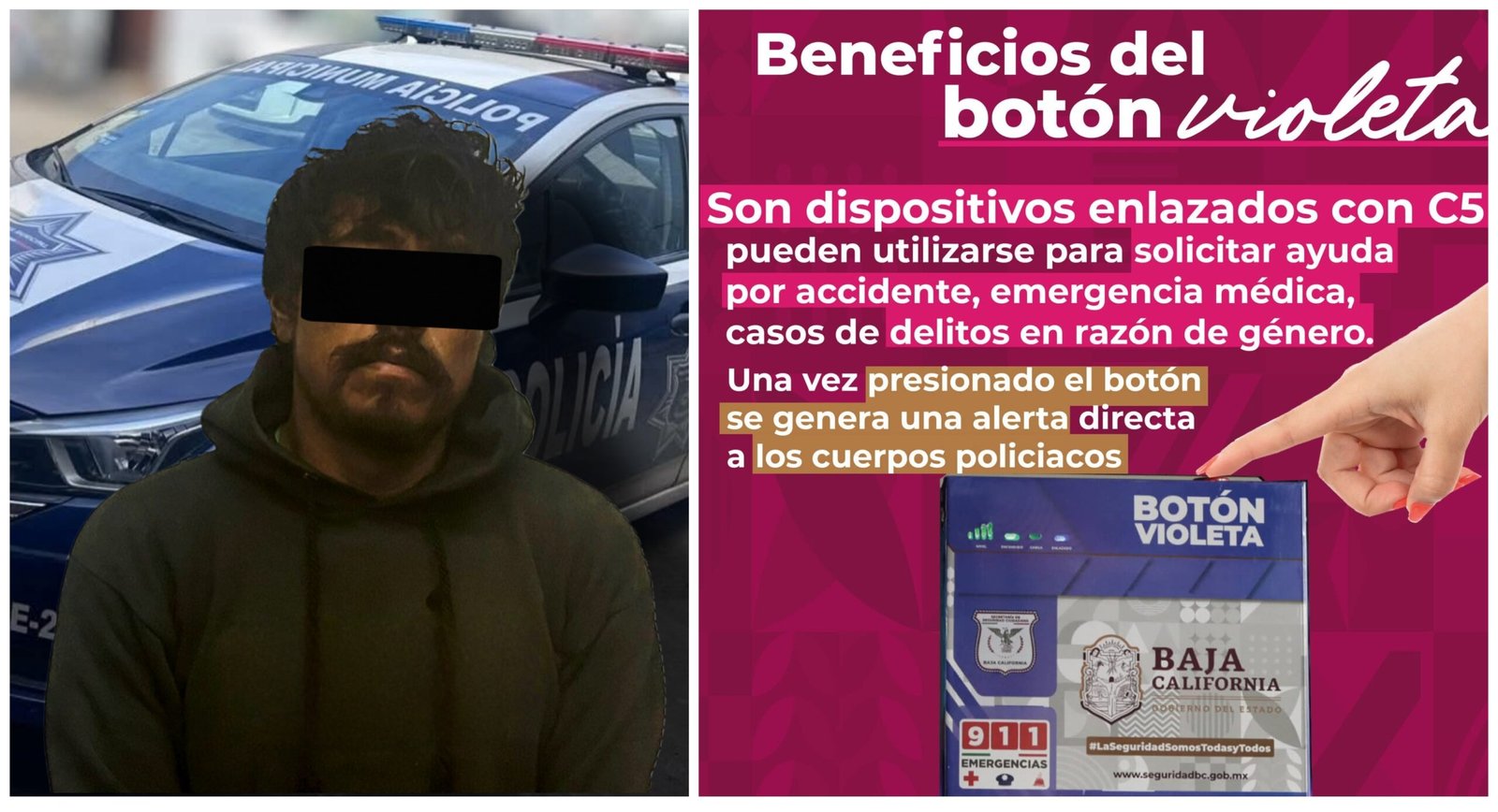 Salva botón Violeta a mujer