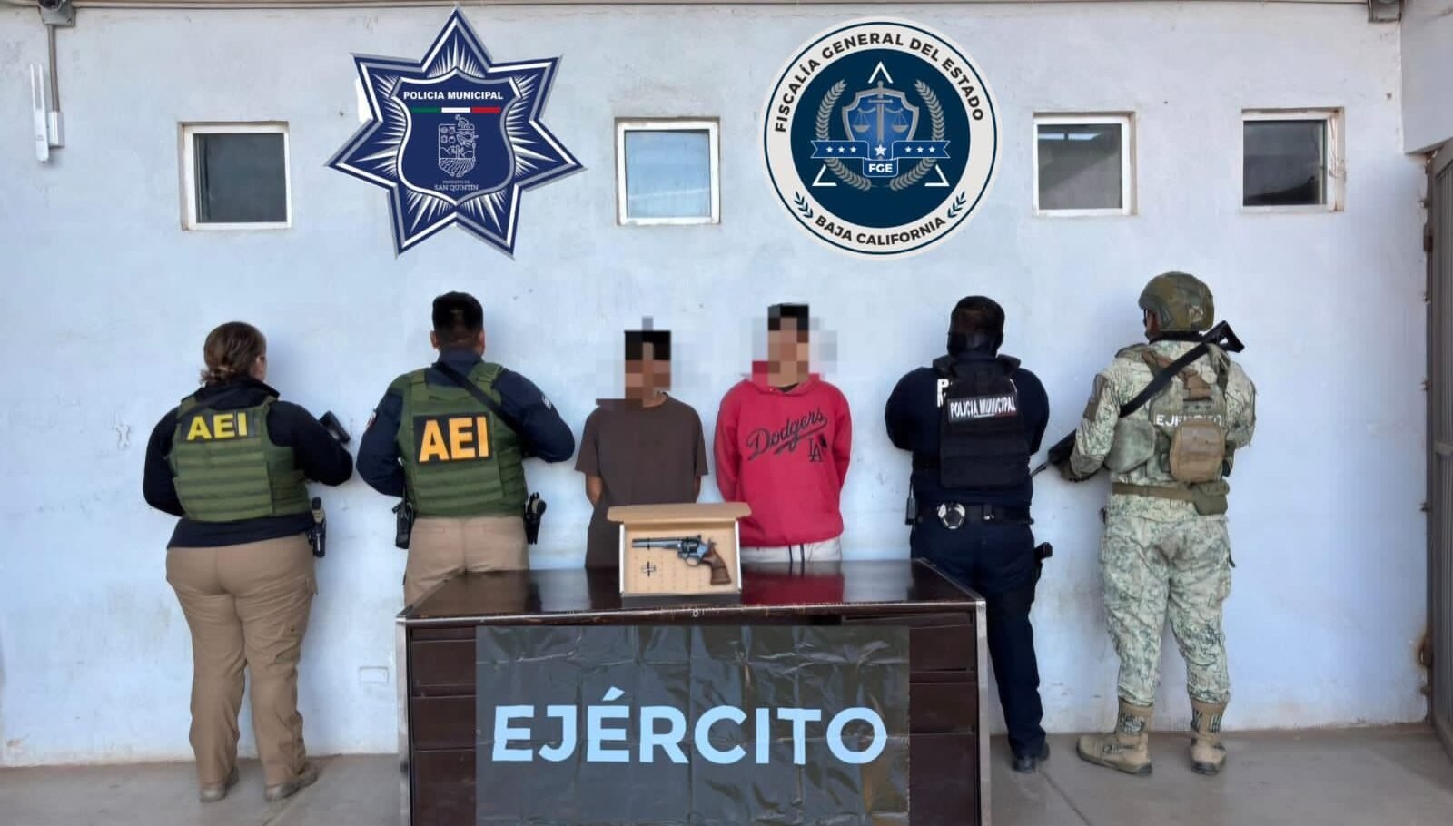 detenidos armados San Quintin