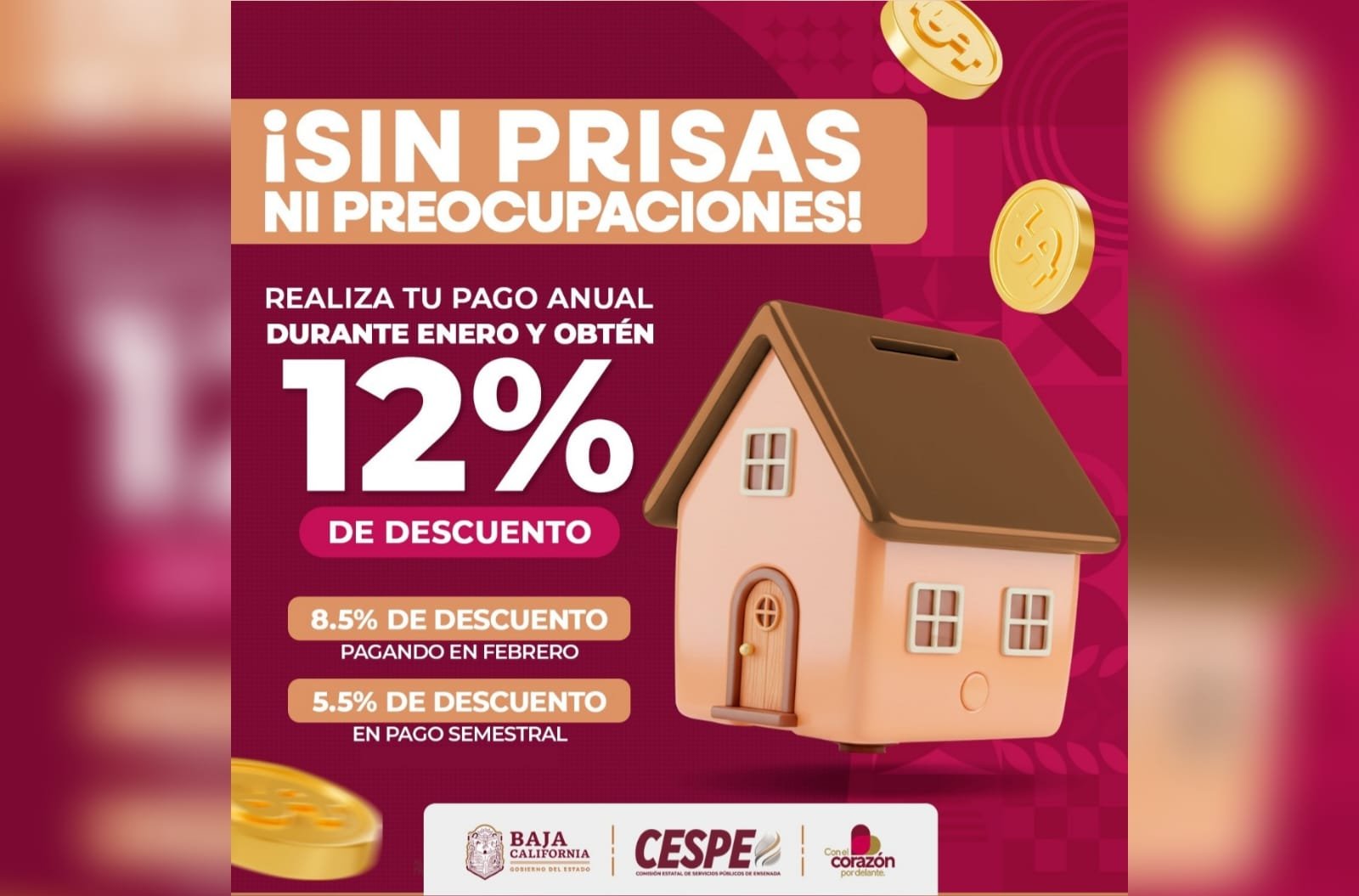 Descuentos pago anual agua