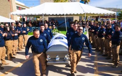 Despiden con honras fúnebres a Subcomandante Operativo de AEI asesinado en Ensenada