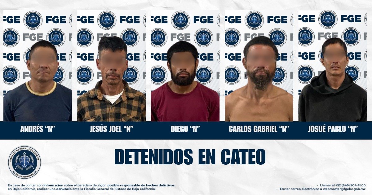 Detenidos cateo narcomenudeo 
