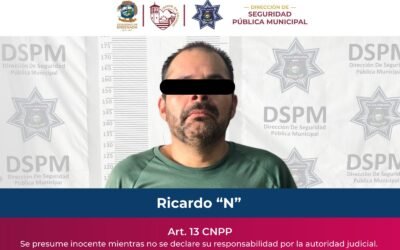 Aseguraron Policías Municipales a sujeto con auto robado