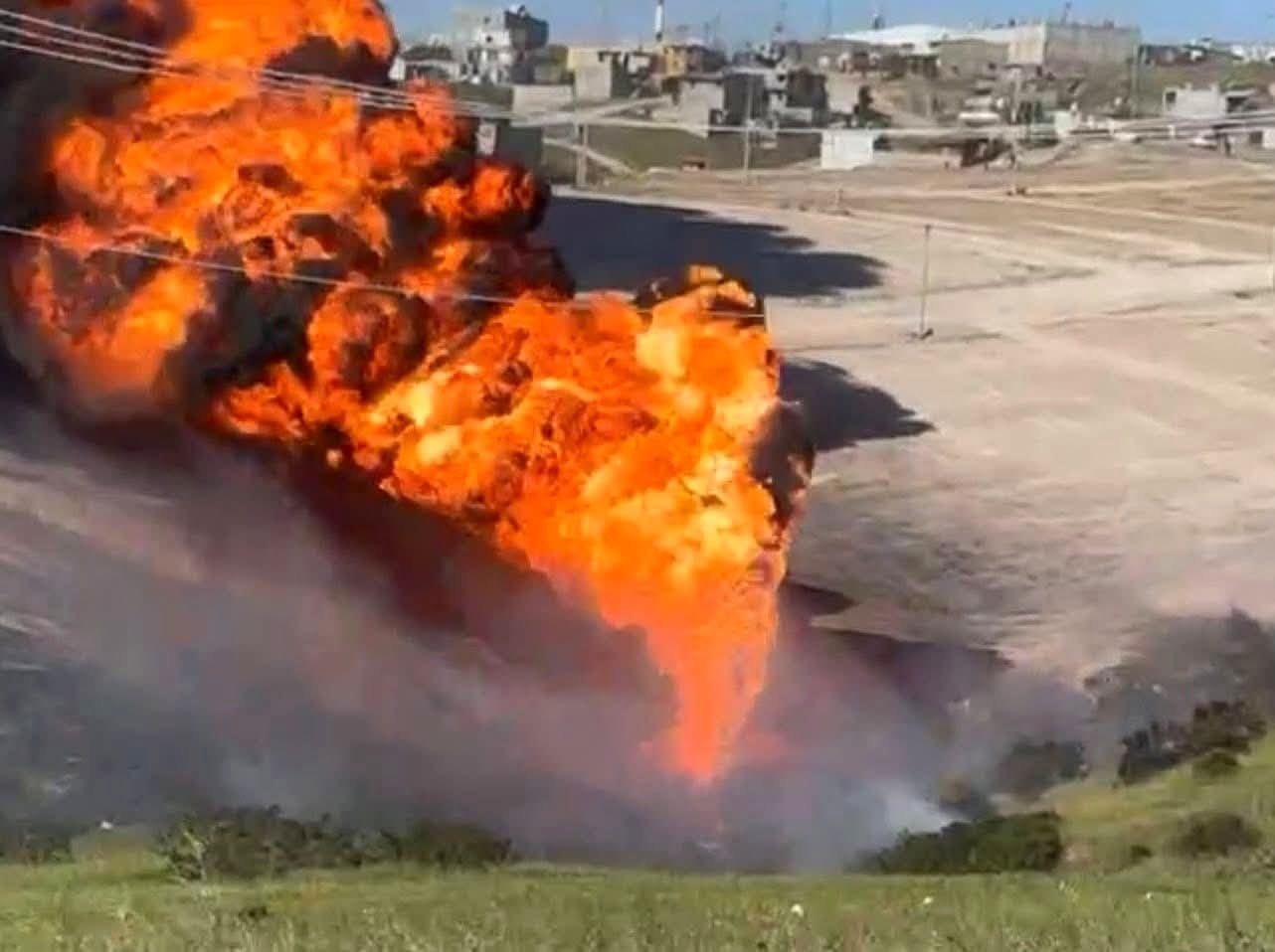 Incendio en ducto de PEMEX Rosarito