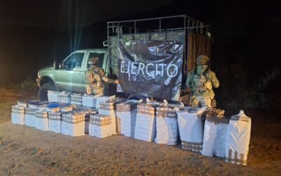 Incautan SEDENA y Guardia Nacional casi 2 toneladas de droga en Baja California