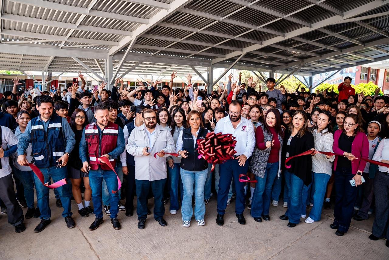 Inauguran techumbre en explanada CBTIS 41