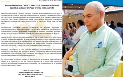 Respalda CANACO reordenamiento y regularización del comercio en Ensenada