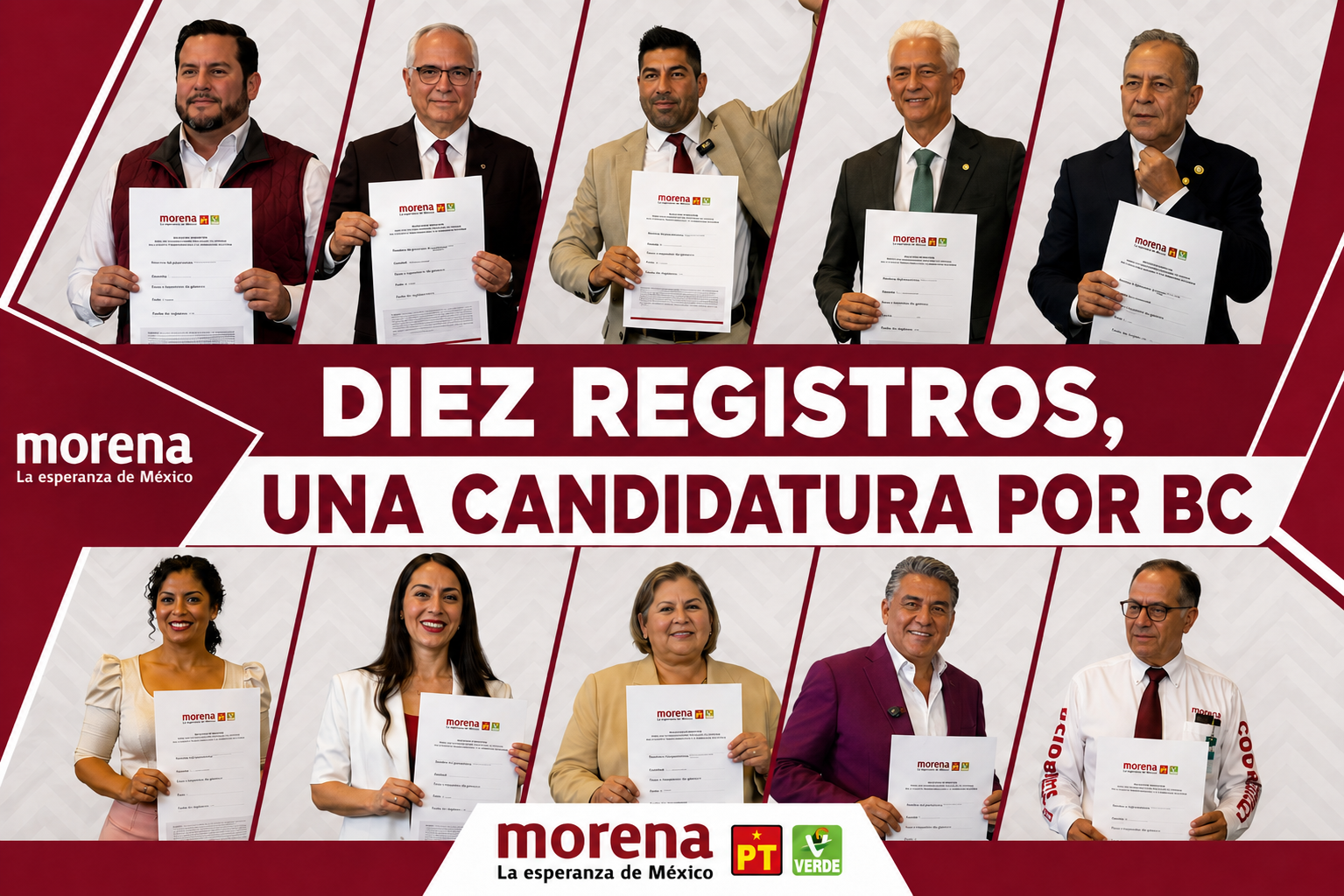 Registro Diez aspirantes coordinación 4T