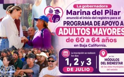 Anunció Marina del Pilar registro para Programa de Apoyo Adultos Mayores de 60 a 64 años