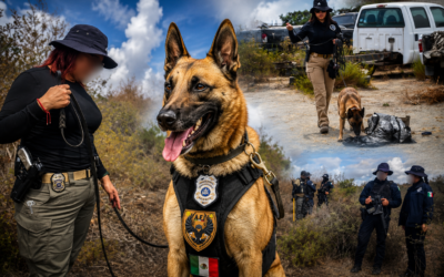 Fortalece Unidad K9 de la FGE capacidades operativas con certificación internacional