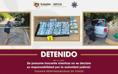 Recupera Policía Municipal de Tijuana más de 1.1 millones de pesos robados a cuentahabiente