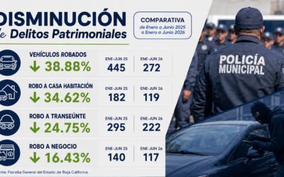 Disminuyen delitos patrimoniales en Ensenada durante el primer semestre de 2026