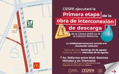 Anuncia CESPE cierre temporal de Av. Reforma por obra de interconexión