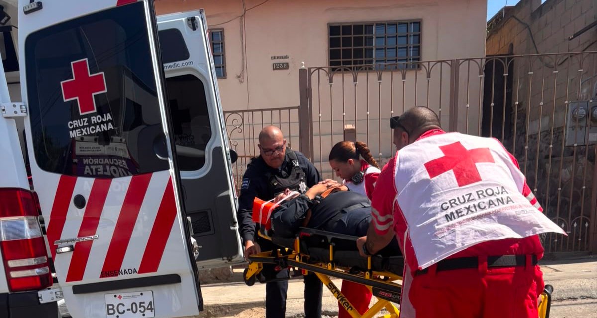 Policía lesionado