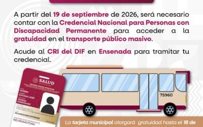Actualizan requisitos para transporte gratuito de personas con discapacidad permanente