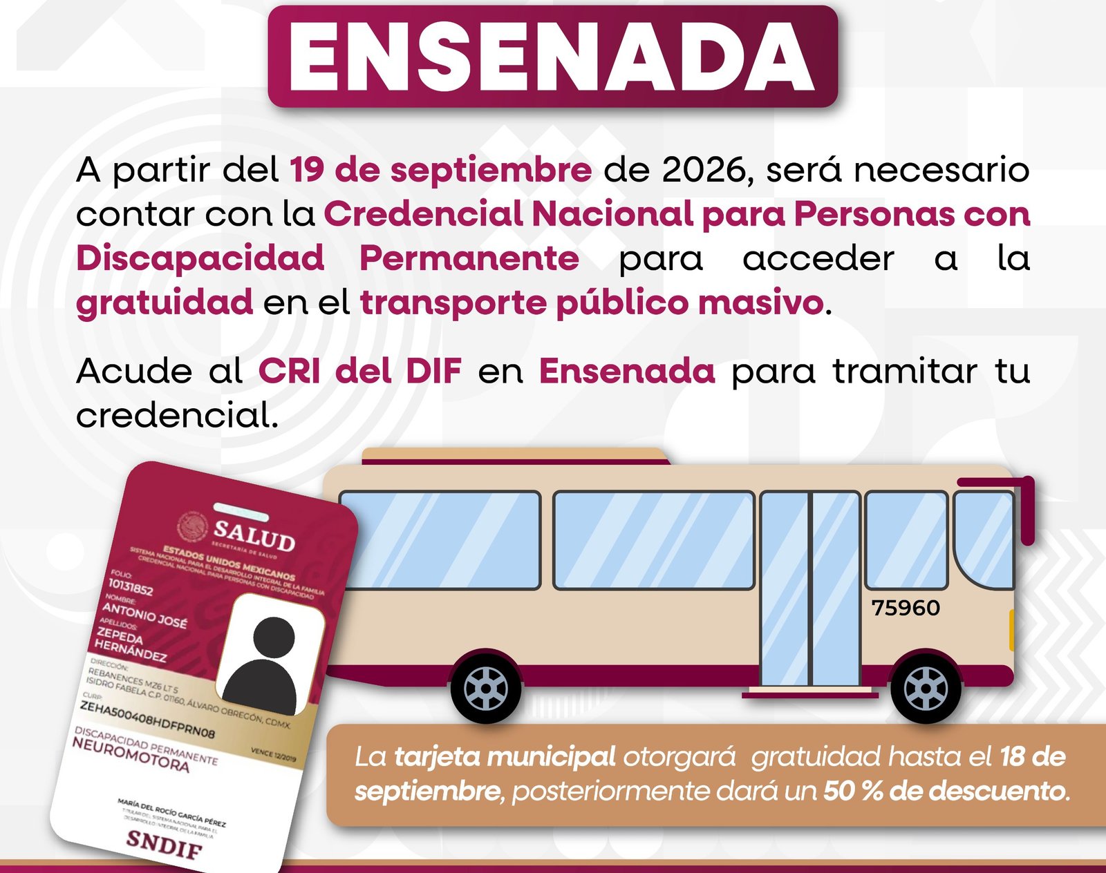 Credencial nacional indispensable discapacidad 