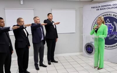Nombra Fiscal a nuevos comandantes de la Agencia Estatal de Investigación en Mexicali y Tecate