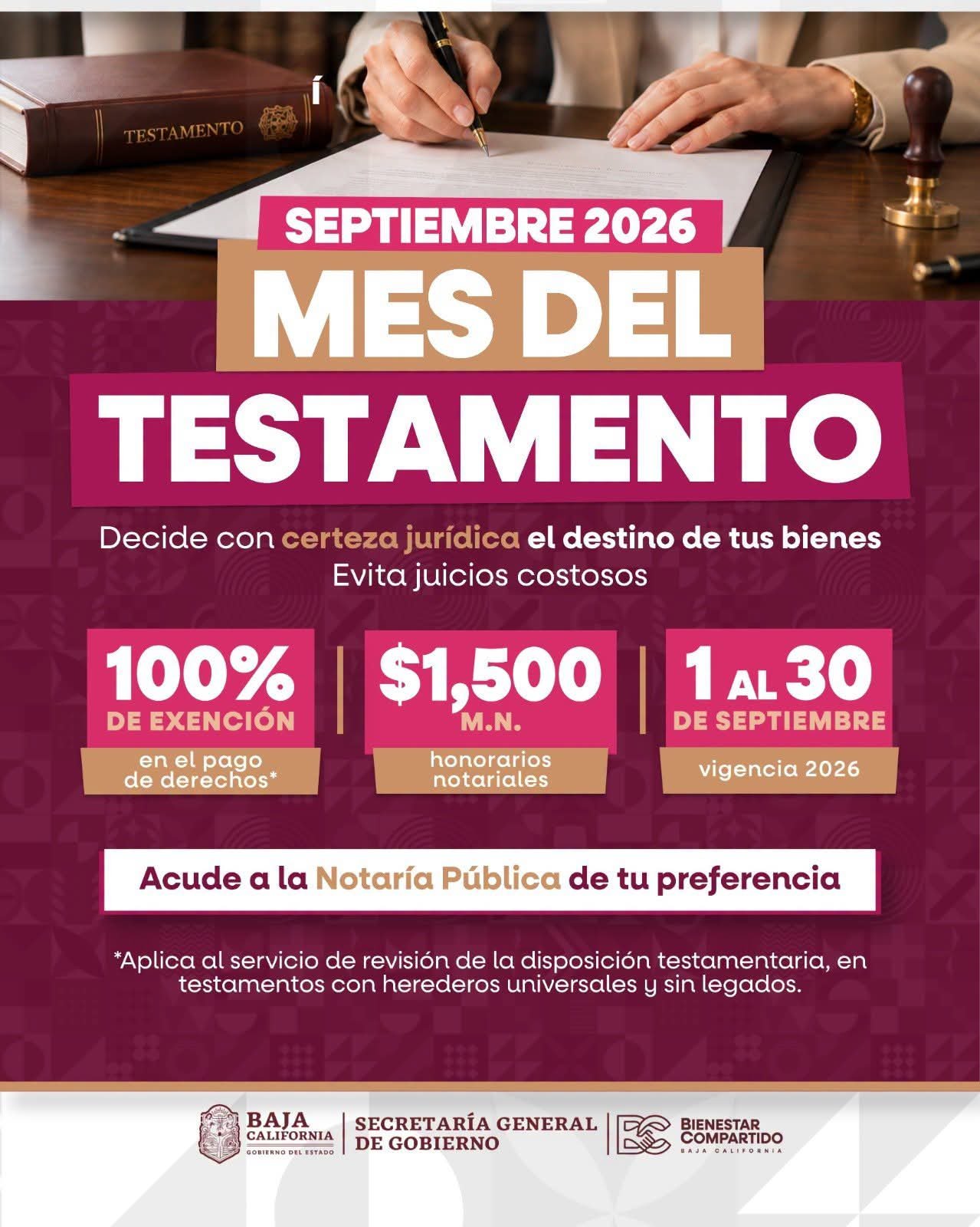 Tarjeta de Circulación Mes del Testamento