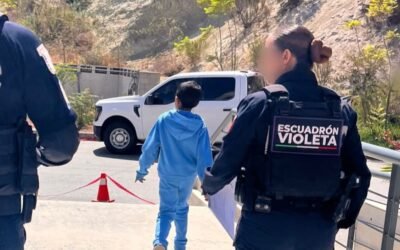 Resguarda Escuadrón Violeta a niño que pedía dinero para comprar alimento