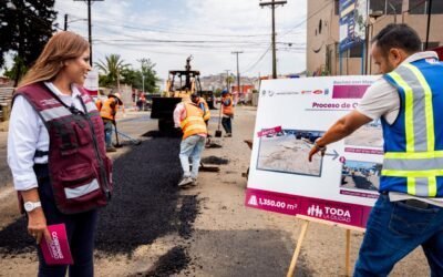 Impulsa Claudia Agatón obras de infraestructura social, vial y deportiva en Ensenada