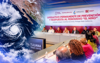 Declaran sesión permanente de Protección Civil ante pronóstico de lluvias y vientos en BC